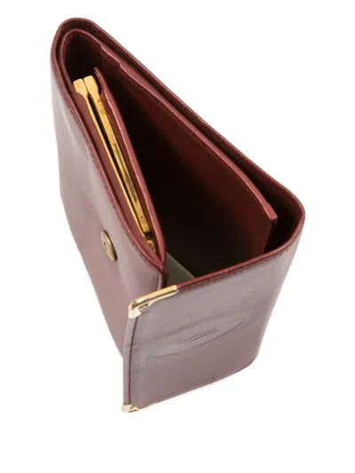Pre-owned Cartier 1990s Leather Wallet In Red