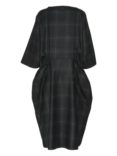Henrik Vibskov Checked Midi Dress In Black