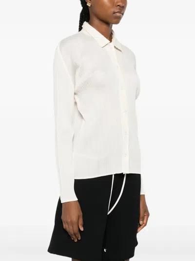 Issey Miyake Pleats Shirt In Neutral