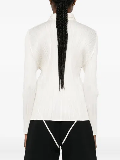 Issey Miyake Pleats Shirt In Neutral