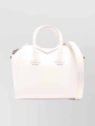 Givenchy Structured Clutch Bag Top Handles In White