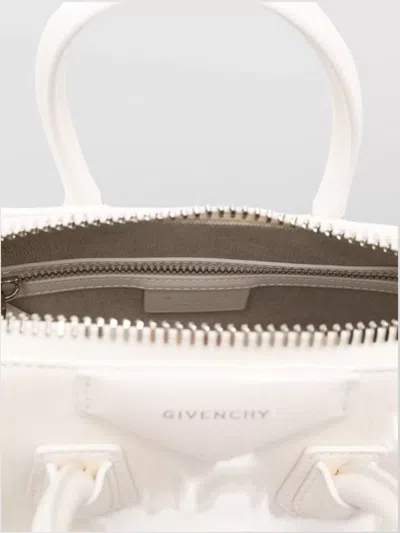 Givenchy Structured Clutch Bag Top Handles In White