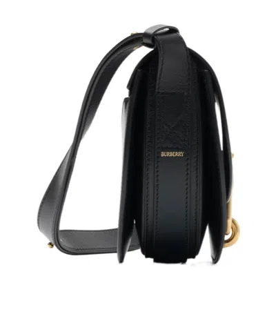 Burberry Small Bridle Logo Leather Crossbody Bag In Brown