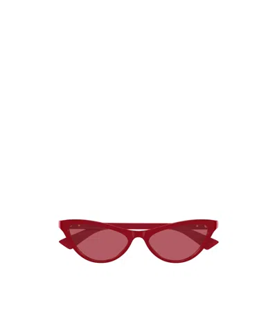Bottega Veneta Eyewear Classic Cat Eye Sunglasses In Red