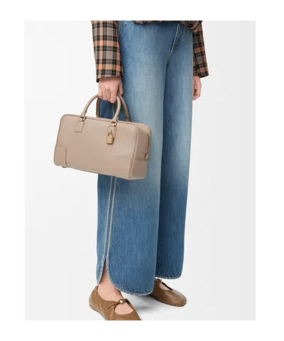 Loewe Double Zipper Shoulder Bag In Orange