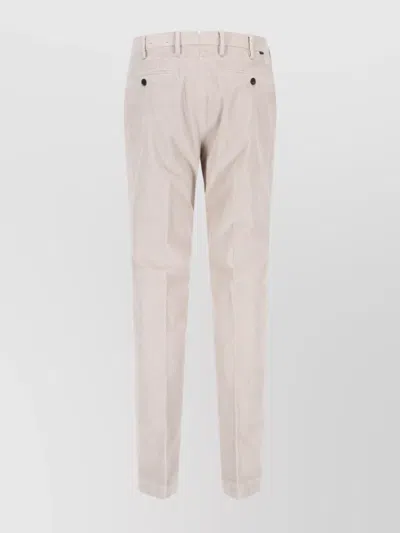 Incotex Straight Trousers With Pockets And Belt Loops In Neutral