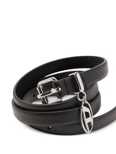 Diesel B-charm-oval D Belt In Black