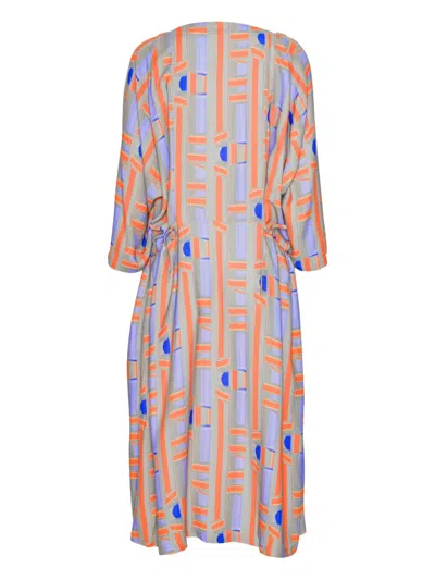 Henrik Vibskov Geometric-pattern Dress In Gray