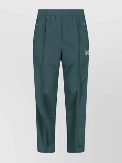 Needles Straight Trousers With Elastic Waistband And Pocket In Blue