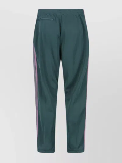 Needles Straight Trousers With Elastic Waistband And Pocket In Blue
