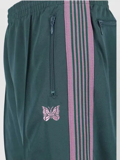 Needles Straight Trousers With Elastic Waistband And Pocket In Blue