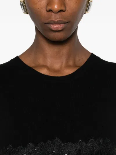 Ermanno Firenze Sequin-embellished Top In Black
