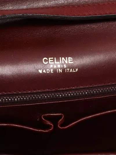 Pre-owned Celine 1980s Caleche Leather Shoulder Bag In Red