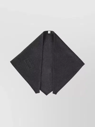 The Garment Rectangular Scarf Fringed Edges In Black