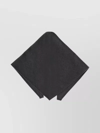 The Garment Rectangular Scarf Fringed Edges In Black