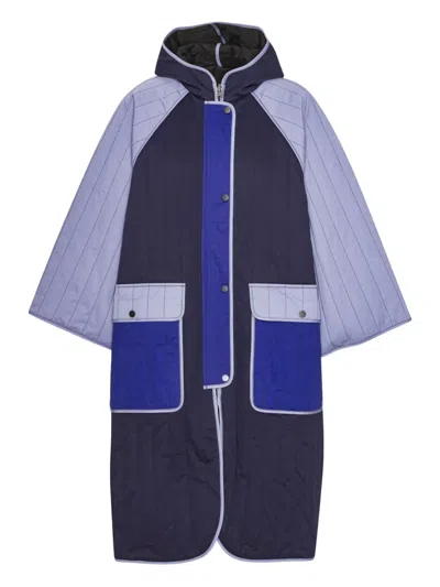 Henrik Vibskov Reversible Hooded Parka In Blue