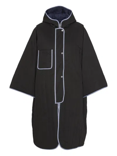 Henrik Vibskov Reversible Hooded Parka In Blue