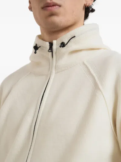 C.p. Company Logo-detail Zip-up Hoodie In Neutral