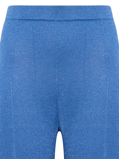 Maliparmi Lurex-effect Elastic-waist Trousers In Blue