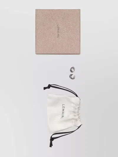 Lemaire Sunflower Hoop Earrings In Silver Tone In Silver