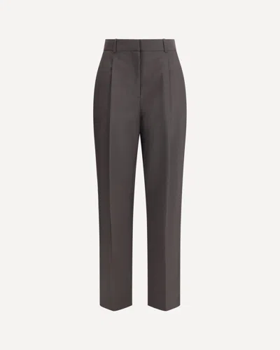 The Row Mikkela High-rise Wool And Mohair Pants In Brown
