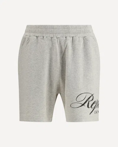 Represent Owners Club Script Mesh Shorts In Gray