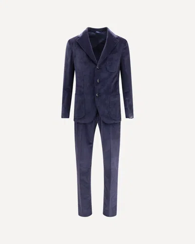 Gi Capri Corduroy Pocket Suit In Blue
