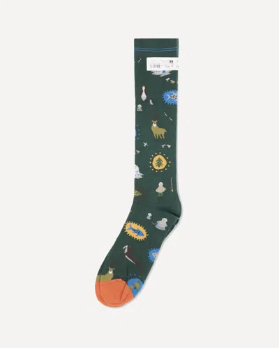 Bonne Maison North Pole Patterned Socks In Multi