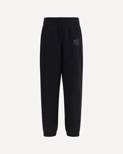 Alexander Wang Essential Terry Classic Cotton Sweatpant In Black