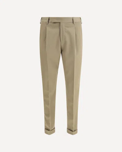 Pt Torino Rebel Virgin Wool Trousers In Nude