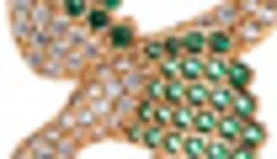 Eye Candy Los Angeles 18k Rose Gold Plated Cz Crystal Mix Match Earrings In Multi