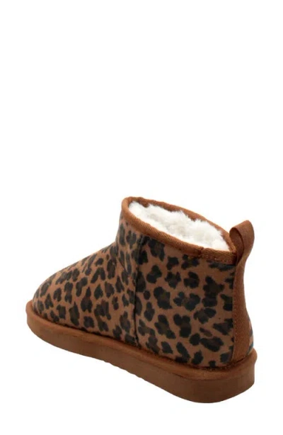 Volatile Scruff Faux Shearling Bootie In Brown