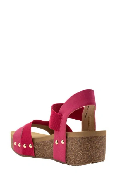 Volatile Picnic Water Resistant Platform Sandal In Pink
