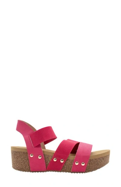Volatile Picnic Water Resistant Platform Sandal In Pink