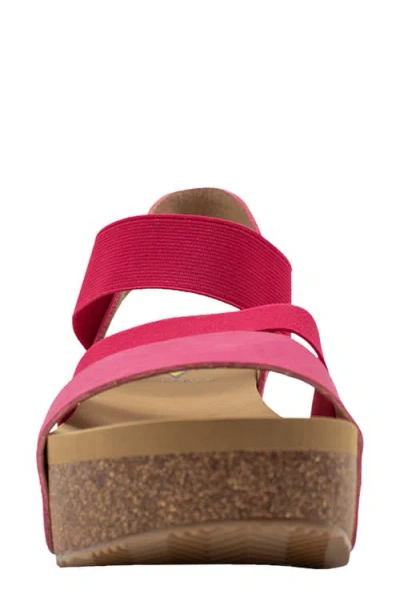 Volatile Picnic Water Resistant Platform Sandal In Pink