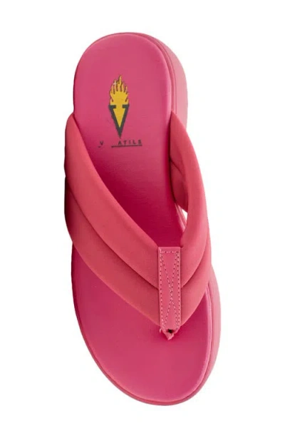 Volatile La Paz Water Resistant Platform Flip Flop In Pink