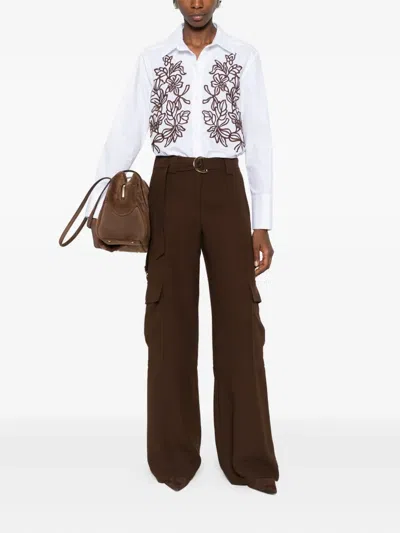 Ermanno Firenze Floral-embroidered Shirt In White