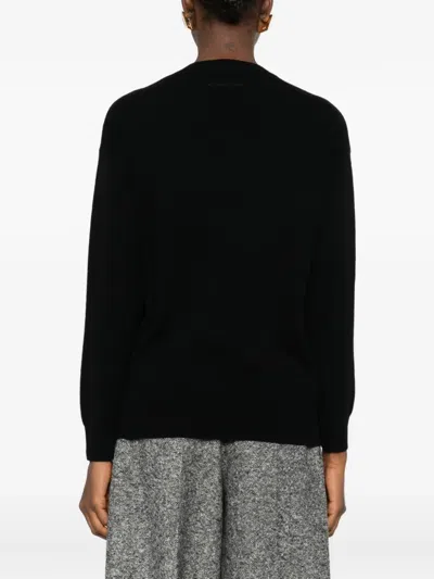Ermanno Firenze Lace-panel Sweater In Black