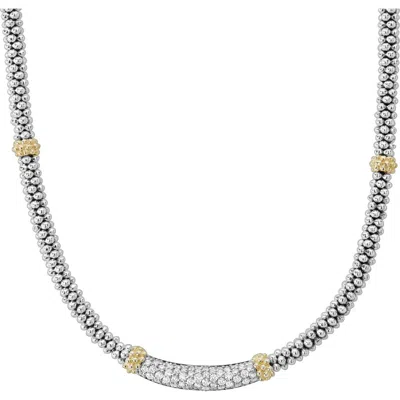 Lagos Lux Diamond Rope Necklace In Metallic