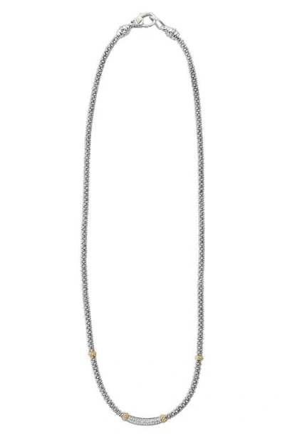 Lagos Lux Diamond Rope Necklace In Metallic