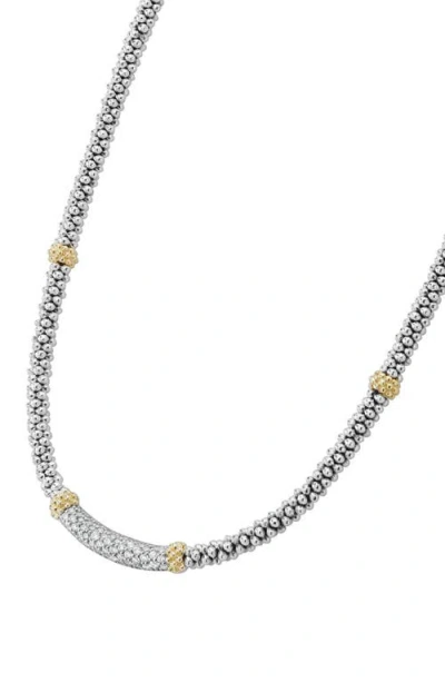 Lagos Lux Diamond Rope Necklace In Metallic