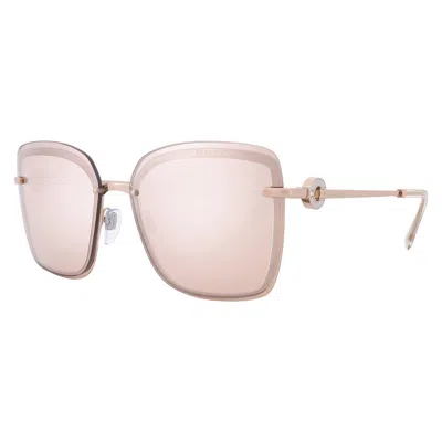 Bvlgari Pink Gold Mirrored Butterfly Ladies Sunglasses Bv6151b 20144z 59 In Pink