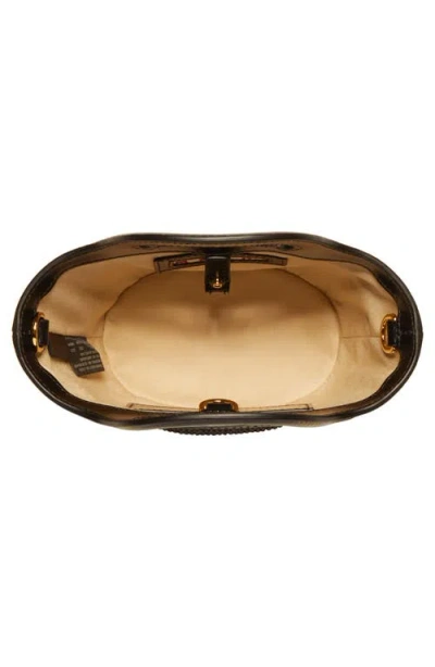 Marni Micro Tropicalia Logo Woven Top Handle Bag In Black