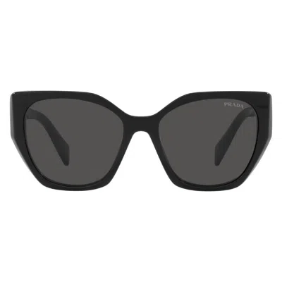Prada Dark Grey Butterfly Ladies Sunglasses Pr 19zsf 1ab5s0 56 In Black