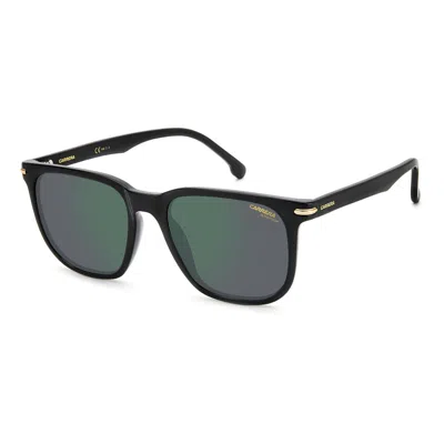 Carrera Polarized Green Square Men's Sunglasses  300/s 0807/q3 54 In Black