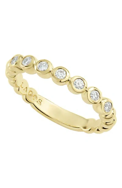 Lagos Covet Stone Caviar Stack Ring In Gold