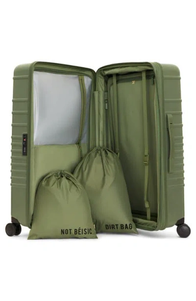 Beis Large Check-in Roller In Olive In Green