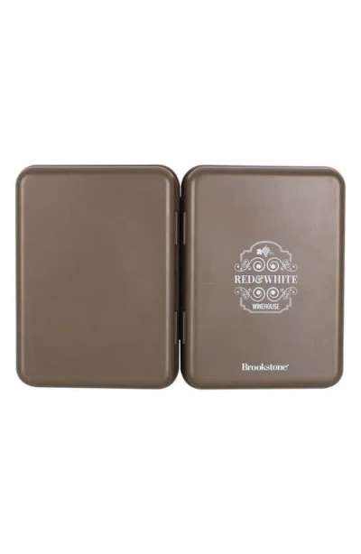 Brookstone Compact Wine Accessories Kit In Brown