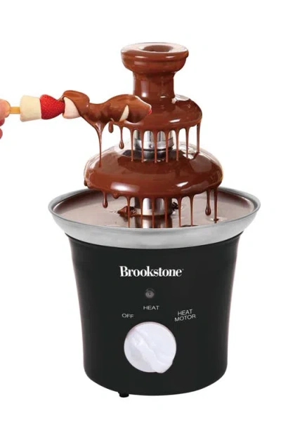 Brookstone Nostalgia 3-tier Electric Chocolate Fondue Fountain Machine In Black