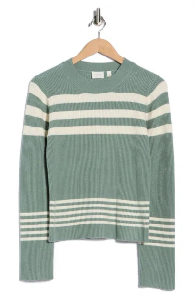 Cyrus Stripe Pullover Sweater In Green